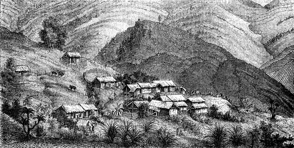 村庄矢量世界之旅行日报1872年背景