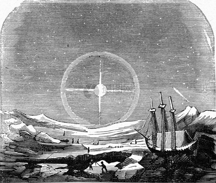 在极地区观测到光环从宇宙和人类的角度190年图片