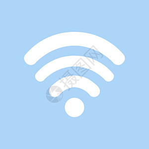 wifi信号图标蓝色背景上的白wiFi矢量图标在平面设计中的Wi图标Eps10蓝色背景中的白平面设计中的图标背景