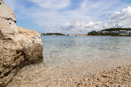 克罗地亚暑假美丽的海滩图片