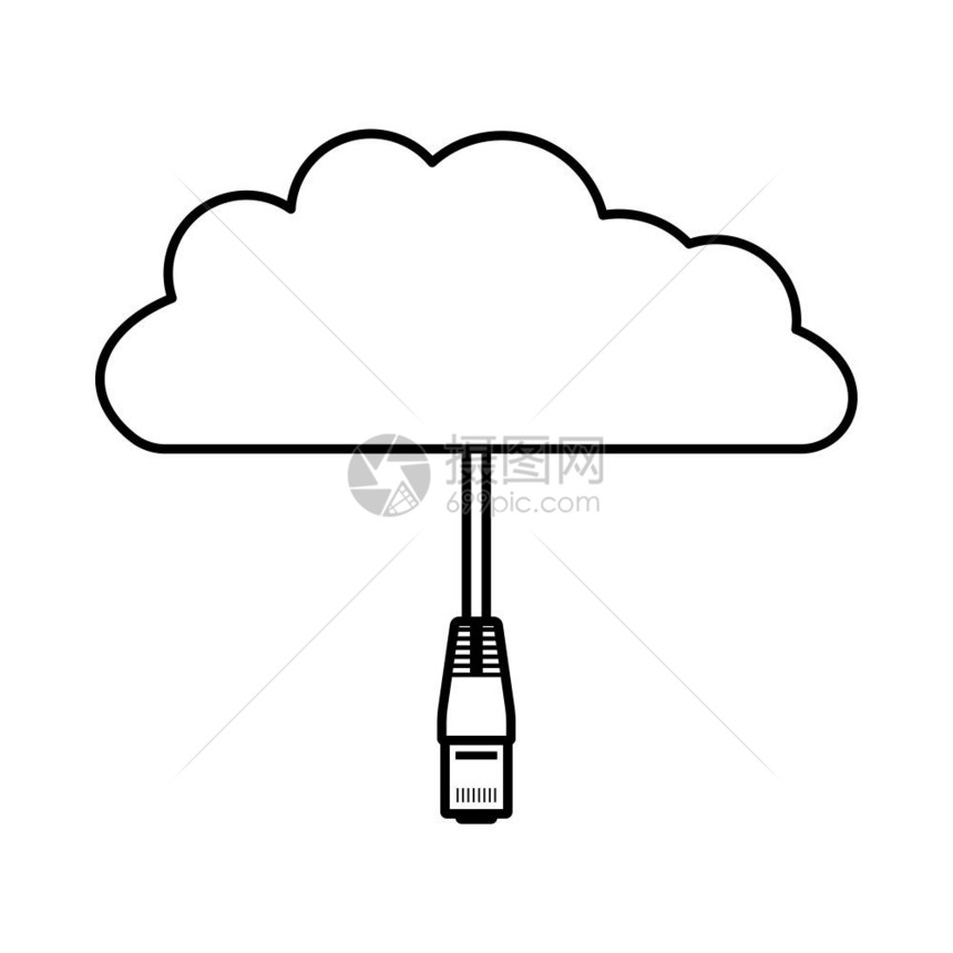 网络云图简单设计大纲矢量说明图片