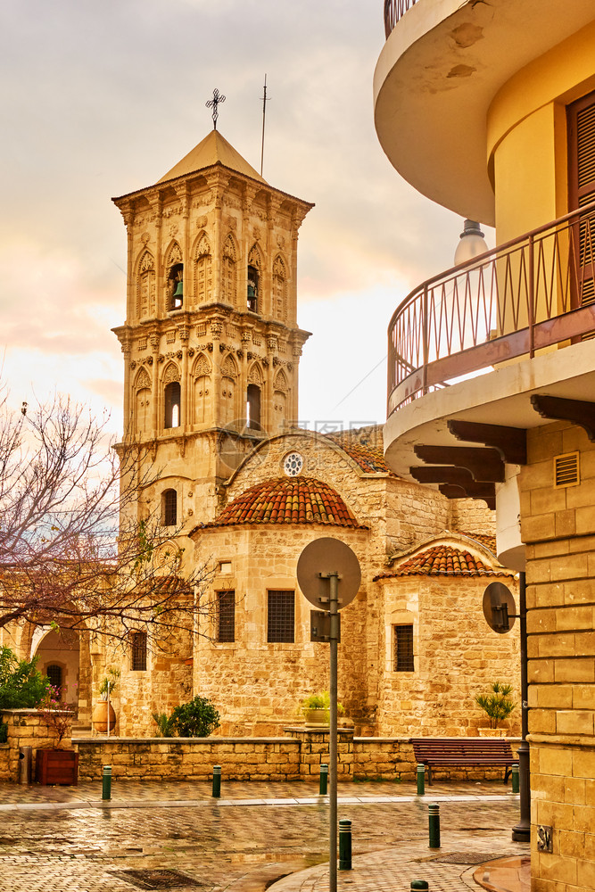 拉纳卡街和塞浦路斯圣拉撒勒教堂图片