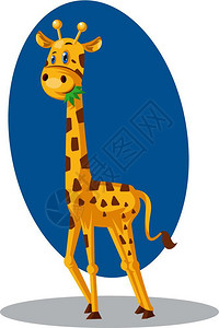 卡通可爱的长颈鹿背景图片