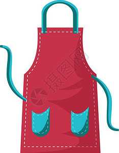 红色厨房围裙背景图片