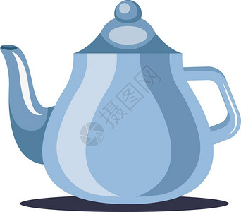 蓝色茶壶背景图片