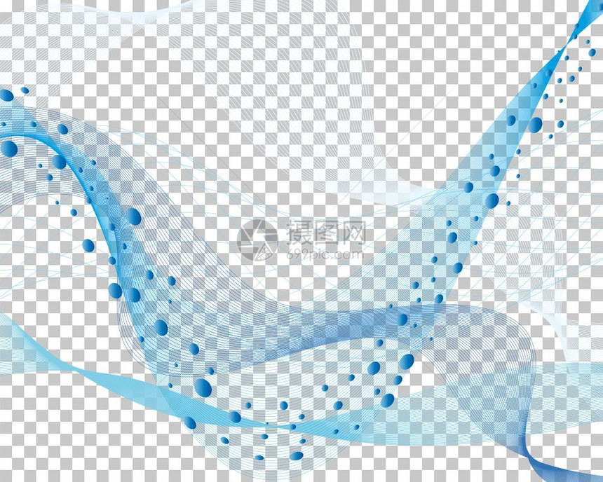 蓝色气泡矢量抽象线条背景图图片