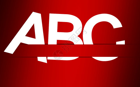 红色背景的ABC字母表高清图片