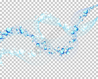 水滴背景图蓝色水滴气泡背景图插画