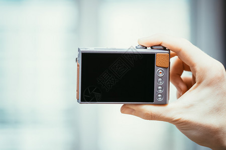 相机背面数字相机反向黑色Lcd屏幕和一些钥匙商业风格背景