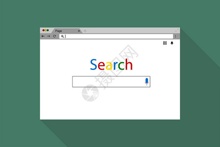 浏览器搜索以平坦样式浏览器窗口背景图片