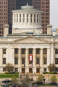 哥伦布是俄亥州首府和政大厦高清图片