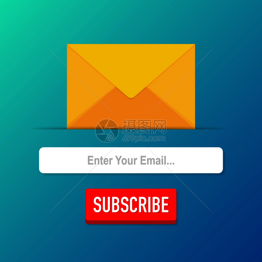 矢量模板电子邮件订阅网站电子邮件横幅的提交表格矢量库存插图图片