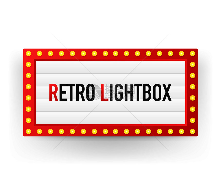 RetroLightbox广告牌陈列框灯盒插图图片