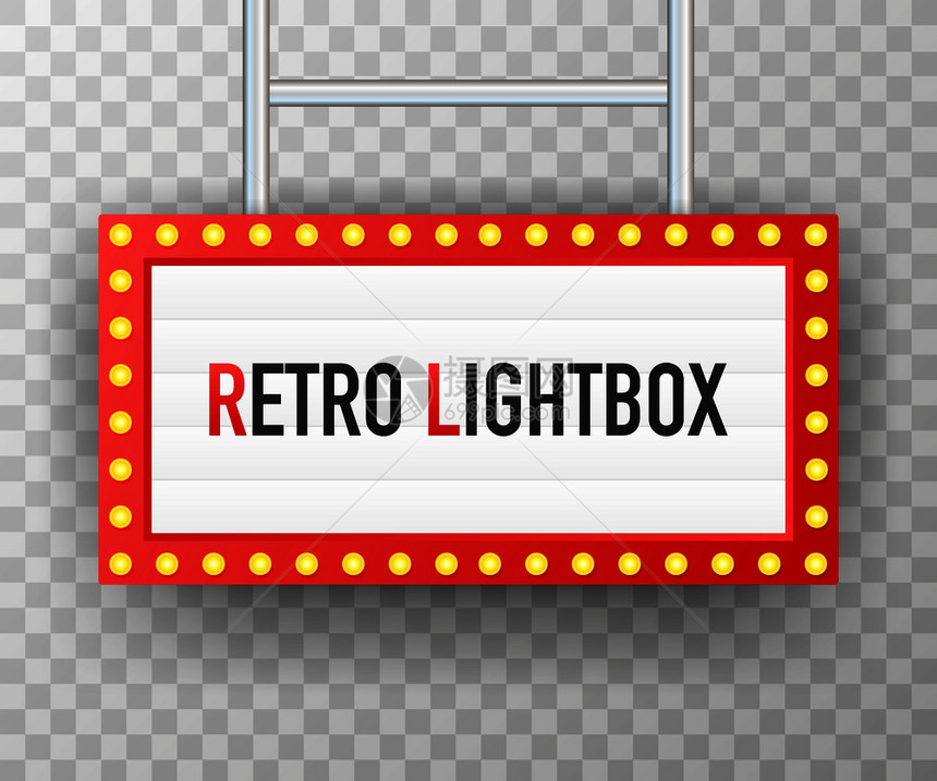 RentroLightbox广告牌陈列框矢量图图片