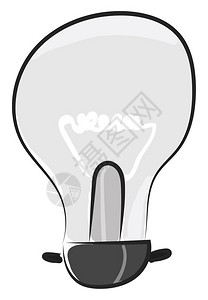 电灯泡内装有卷圈用于发光矢量彩色绘画或插图图片