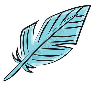尖尾雨燕在前端有尖的鸟蓝色尾羽毛和在后端矢量颜色图或插上有三角形状的鸟蓝色尾羽毛插画