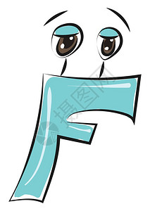 卡通英文字母F背景图片
