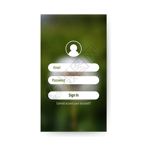 App登录屏幕注册签名密码屏幕布局矢量库存图示背景图片