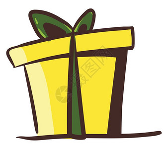 黄色礼品盒矢量或颜色插图图片