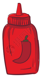 散血丹一种甜的和丹香酱汁增加调味料和作为食谱的矢量颜色图画或插插画