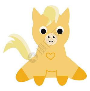 一个黄色可爱的小鸡笑着心印在服装矢量彩色绘画或插图中图片
