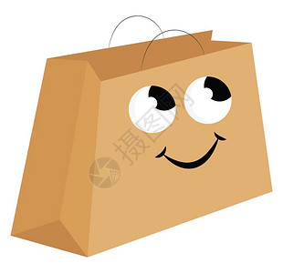 它是用纸张塑料或布制造的购物袋用于搬运商品或购买物向量彩色图画或插图片