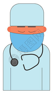 医生资格有资格或执照治疗病人或伤员的病媒彩色绘画或插图插画