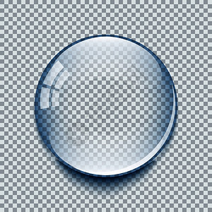 放射圆水滴玻璃球水珠插画