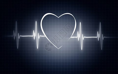 生命线作为心脏形状3D转化的生命线插图背景图片