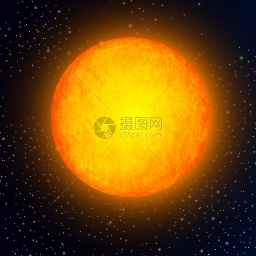 空间中的太阳抽象矢量背景图片