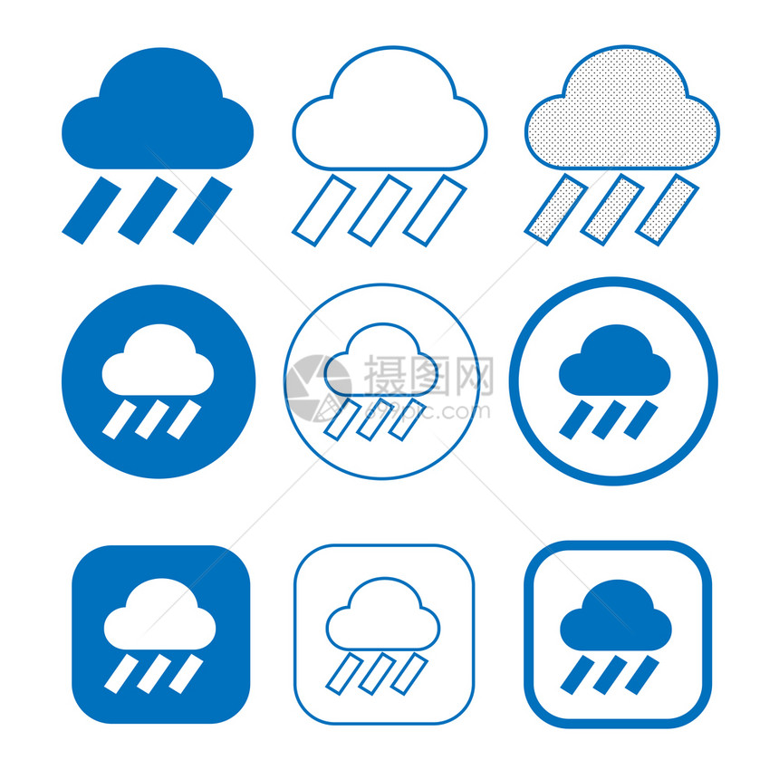 Web和ap的简单云点图标符号图片