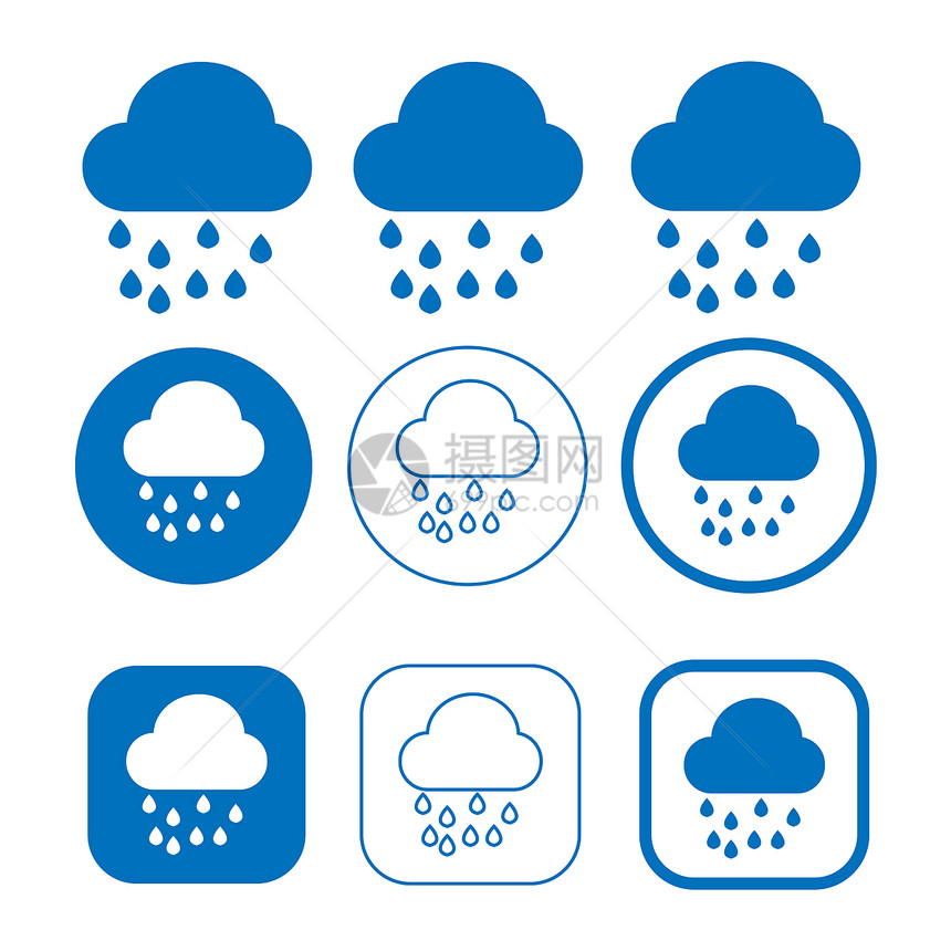 Web和ap的简单云点图标符号图片