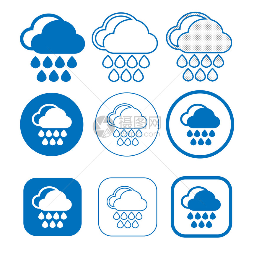 Web和ap的简单云点图标符号图片