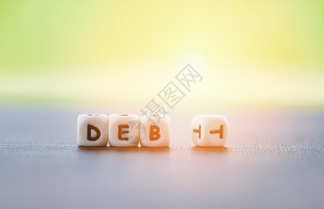 削减债务摆脱概念强调高清图片素材