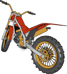 运输使用自行车或摩托它有两个轮式车手发动机等矢量彩色图画或插图片