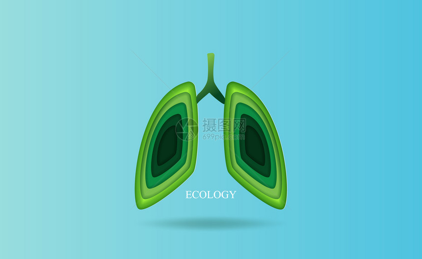 人类肺生态环境卫生医疗背景图片