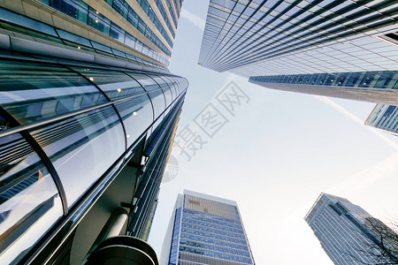 伦敦办公大楼摩天工作与会议金融的高清图片素材