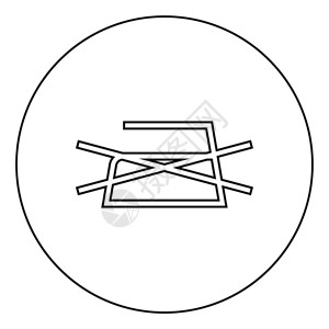 禁止的加压不允许在环形圆黑色矢量显示平板风格简单图像中使用衣物护理符号清洗概念不允许在圆形黑色矢量显示平板风格图像中使用衣物护理背景图片