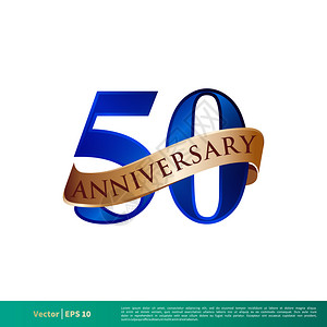 生日50周年庆典班纳病媒模板说明设计矢量EPS10图片