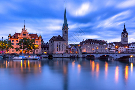 瑞士最大的城市苏黎世老瑞士最大的城市苏黎世天空高清图片素材