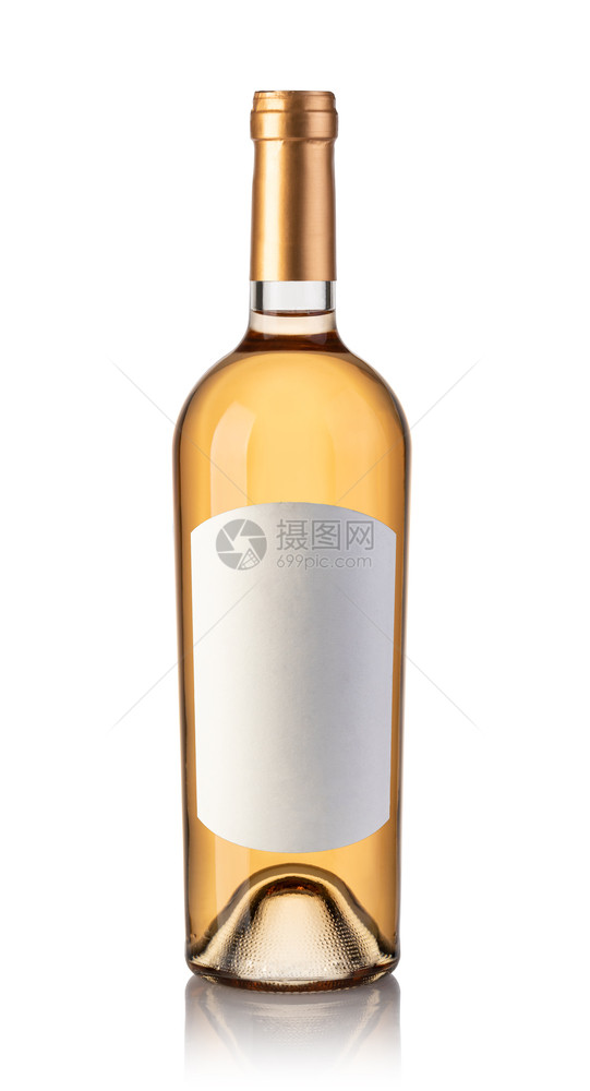 在白背景上孤立的葡萄酒瓶图片