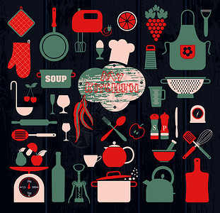厨房工具元素背景高清图片