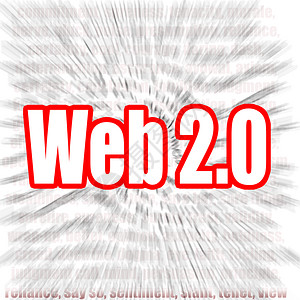 Web20以缩放效果为背景的单词3D翻譯图片