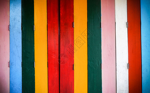 多彩墙木质背景虹色画的旧墙背景图片