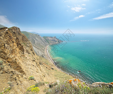 海山泉湾自然景观构成春天高清图片素材