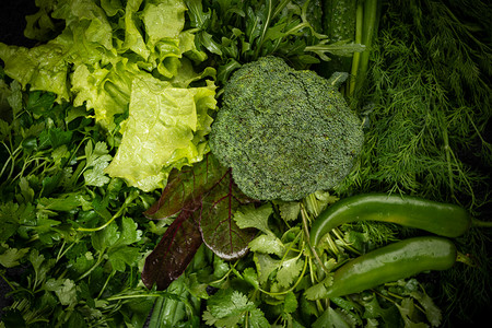 各种原始蔬菜背景健康清洁饮食概念图片