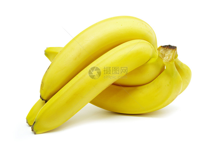 白底孤立的香蕉水果图片