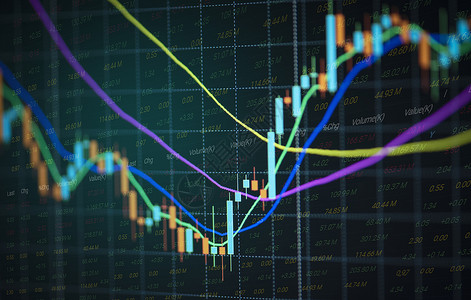 证券市场汇率图表价格投资商业金融数字背景蜡笔棒图股或投资者计算机监测器前期交易指标背景图片