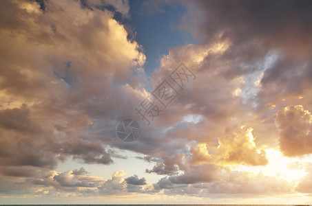 美丽的日落云自然天空景色图片