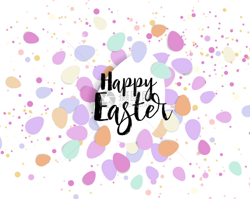 复活节快乐成份复活节鸡蛋粉红背景的彩蛋图片
